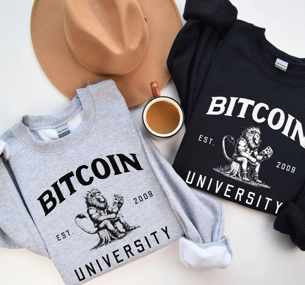 Bitcoin University Alpha Unisex Crewneck