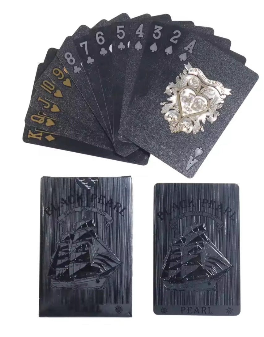 Venetian Waterproof Crypto Cards - Black Pearl Edition